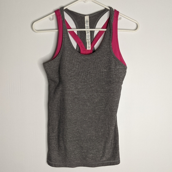 lululemon athletica Tops - Lululemon Inspiration Tank II Size 6 Grey Pink